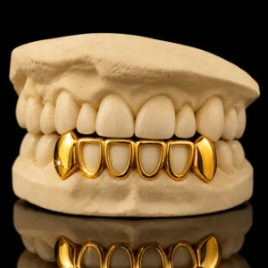 6-Piece Open Face Grillz with Solid Canines