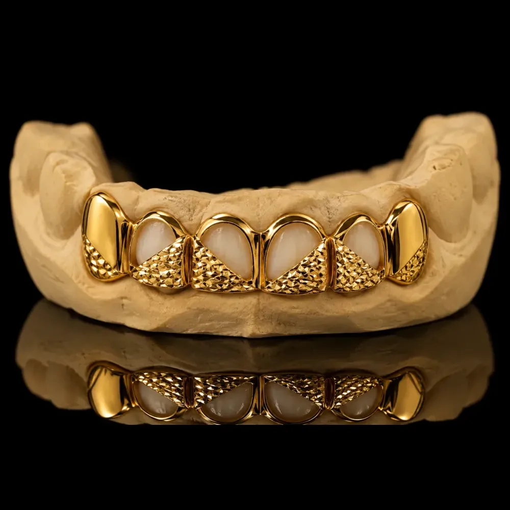 Arch-Cut Diamond Texture Grillz