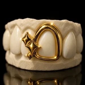 Sparkling Stars Open Face Grillz