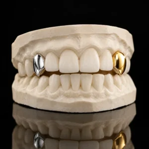 Two-Tone Curved Fang Grillz