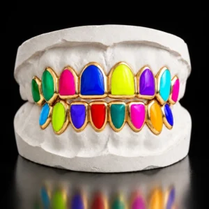 Vibrant Enamel Full Set Grillz