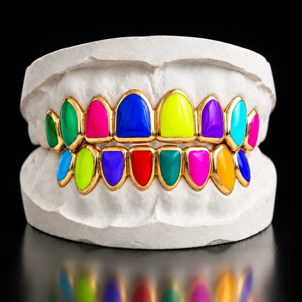Vibrant Enamel Full Set Grillz